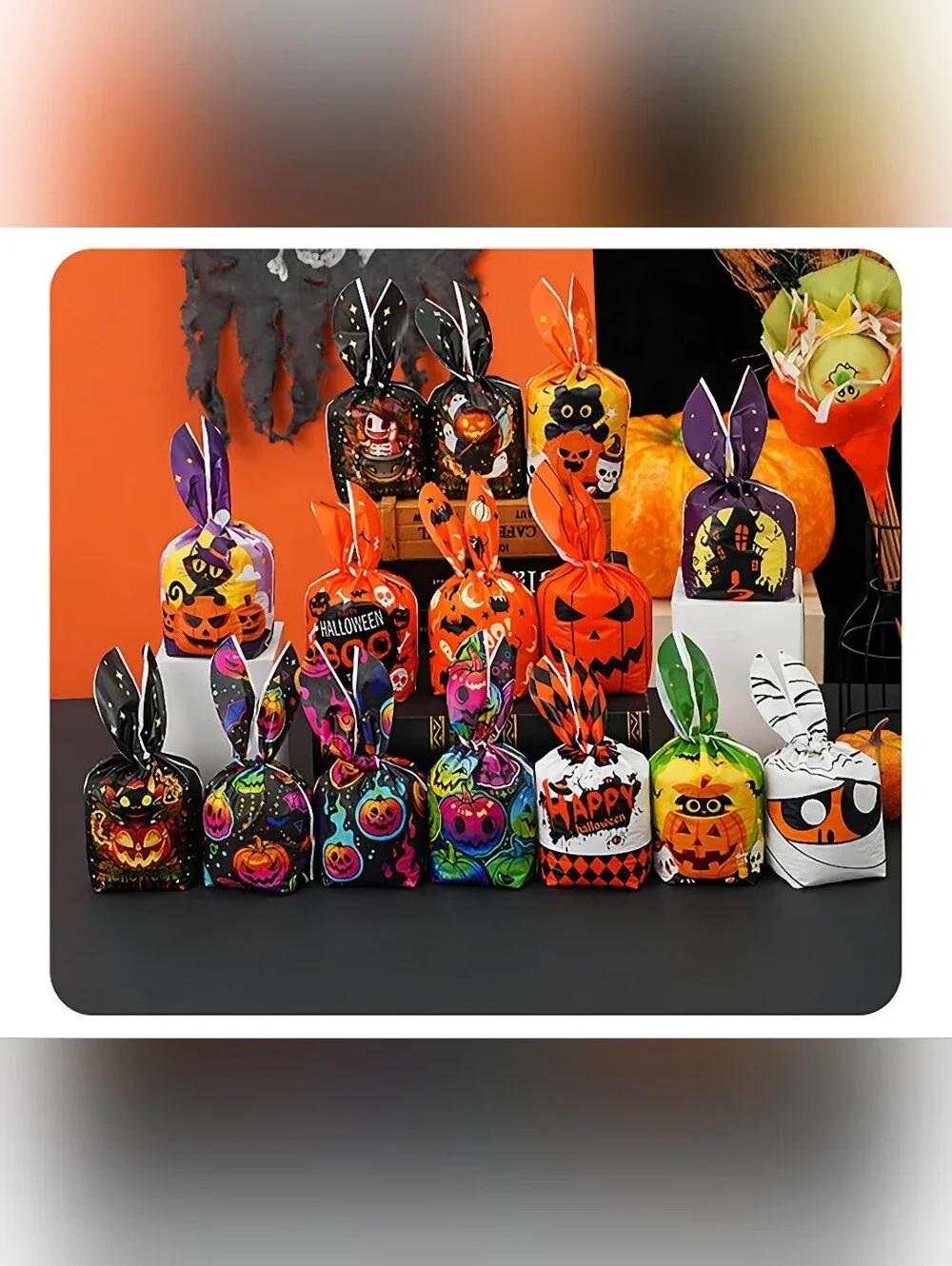 100Pcs Halloween Treat Bags
